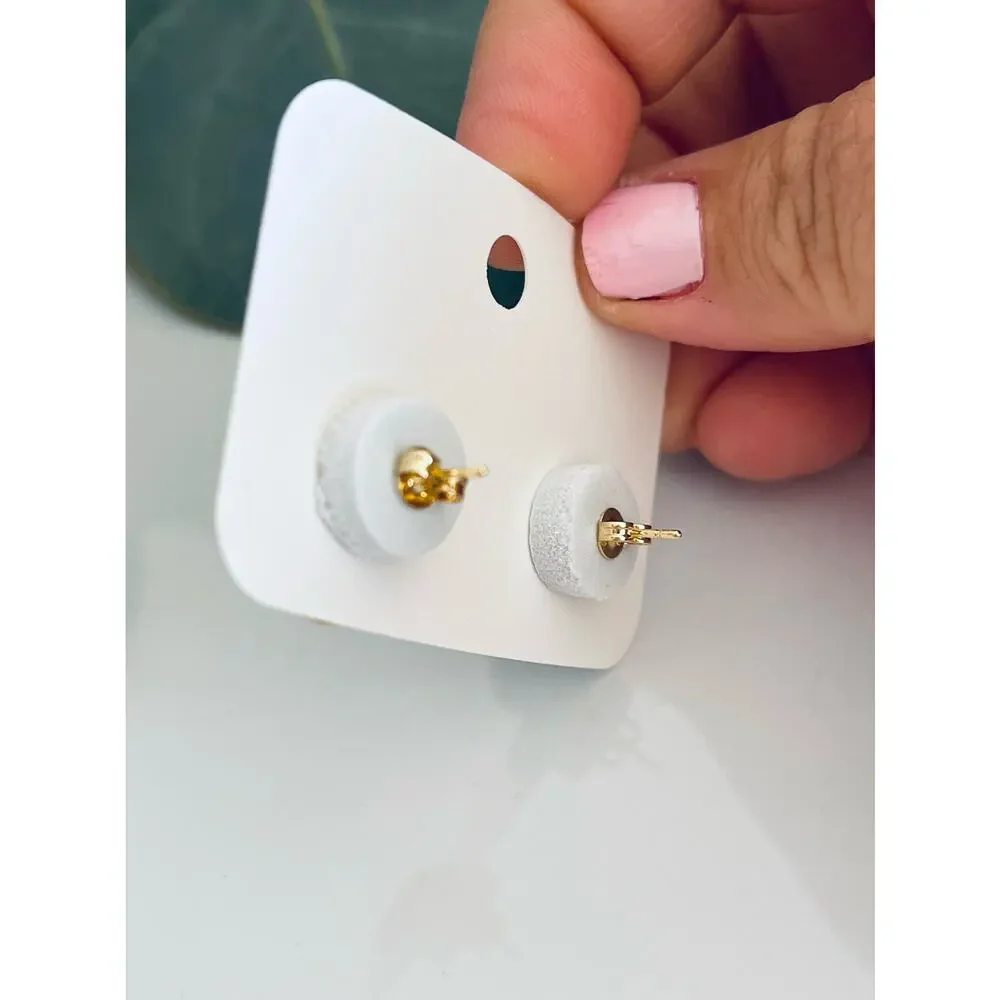 Triangle Eye Gold Plated Earrings